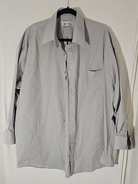 MODENA Light Gray Men's Classic Button-Up Dress Shirt
